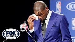 Emotional Kevin Durant accepts NBA MVP