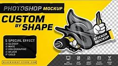 Custom Shape Vinyl Sticker Mockup