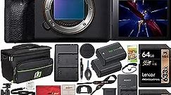 Sony a7s III ILCE-7SM3/B Mirrorless Digital Camera with 35mm Full-Frame Image Sensor Body Double Battery Bundle Including Deco Gear Carry Case + 2X 64GB Memory Card (128GB Total) and Kit Accessories