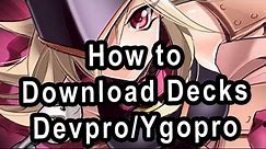 How to Install/Share Decks on YGO PRO