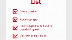 Essential moving and packing checklist