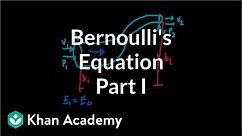 Bernoulli's equation (part 1) | Fluids | Physics | Khan Academy