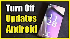 How to Turn Off Auto System Update on Android 13 Phone (Fast Tutorial)