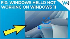 Fix Windows Hello not working on Windows 11