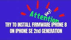 TRY TO INSTALL FIRMWARE IPHONE 8 ON IPHONE SE 2nd GENERATION WITH 3UTOOL SETUPS