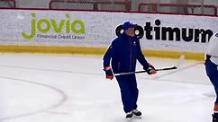Patrick Roy first practice with Isles