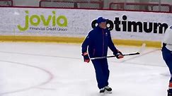 Patrick Roy first practice with Isles
