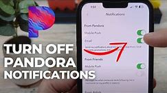 How To Turn Off Pandora Notifications