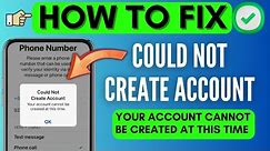 Fix "Could Not Create Account" Your Account Cannot Be Created At This Time On iPhone/iPad (2024)