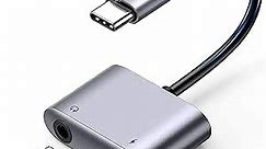 UGREEN USB C to 3.5mm Headphone and Charger Adapter 2 in 1 Type C to Aux Audio Jack with PD 60W Fast Charging Dongle for Headphone Earbud Compatible with Samsung S24/23 Ultra iPad Pro Air