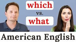WHAT vs. WHICH / ENGLISH GRAMMAR