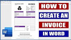 How to Create an Invoice in Word | Microsoft Word Tutorials