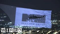 Breaking the World Record for Largest Aerial Projection Screen | WIRED