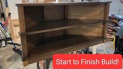 Full build of solid maple corner TV stand