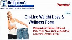 Dr Lipman's On Line Weight Loss and Wellness Portal: Preview