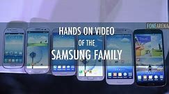 Samsung Galaxy Family Screen Size Comparison - 4 to 6.3 inches