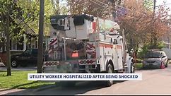 Officials: Utility worker hospitalized after getting shocked in Merrick