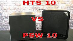 Polk Audio HTS 10 Compared To PSW 10 Demo and Review
