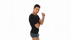 KIWI RATA Mens Compression Undershirts Ultra Slimming Body Shaper Belly Control Vest Workout Active