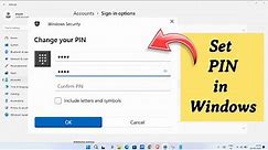 How to Set Password on Windows 11 | How to Setup Windows Hello PIN in Windows 11