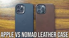 Apple Leather VS Nomad Leather Case for iPhone 13 Pro Max