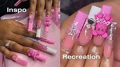 Recreated Pink French Full Set | IN REAL TIME | Beginner Nail Advice | Acrylic Nail Tutorial