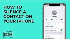 How to Silence a Contact on iPhone (iOS 16 Update)
