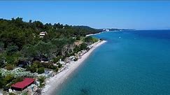 Kriopigi Beach, Halkidiki, Greece, #droneview