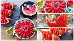 How to Make Watermelon Decoration | Watermelon Art | Fruit Carving Watermelon Garnishes