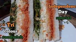 5 minutes Tri colour sandwich recipes/independence day recipes/Tiranga sandwich
