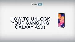 HOW TO UNLOCK Samsung Galaxy A20s