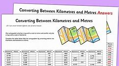 Converting Between Kilometres and Metres Worksheet