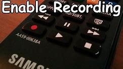 Enable Record on USA Samsung Smart TV
