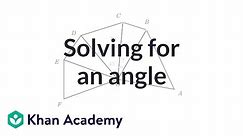 Solving for an angle | Geometry | 4th grade | Khan Academy