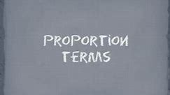 Math Terms of Proportion