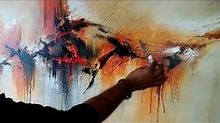 Abstract painting / Demonstration of abstract painting "Painted Rythm" / Acrylics