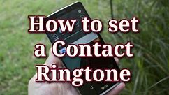 How to Set a Contact Ringtone for Android phones