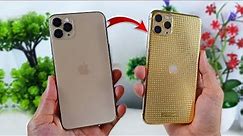 I Turn iPhone 11 Pro Max Into 24K Gold Full Diamond Plated