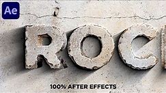 Rock Texture Effect in After Effects - No Plugins - 100% After Effects | Grunge Texture Tutorial