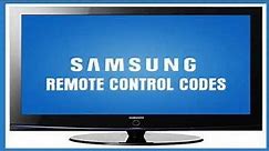Remote Control Codes For Samsung TVs