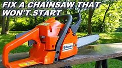 Fix a Husqvarna chainsaw that won't start
