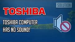 Toshiba Computer Has No Sound [2023]