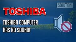 Toshiba Computer Has No Sound [2023]