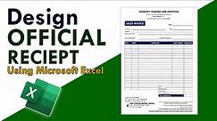 Creating Professional Official Receipt with Template for free download