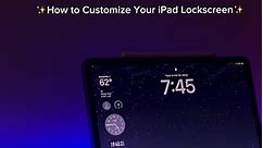 Replying to @re :) custom iPad lockscreen tutorial 👻 #ipados17 | how to update ipad