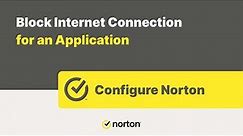 How to block Internet connection for an application