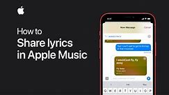 How to share lyrics in Apple Music on iPhone, iPad, and iPod touch — Apple Support