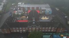 Drone footage of school in Sheffield affected by RAAC