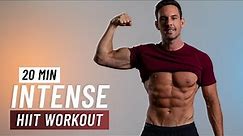 20 Min Intense HIIT Workout To Burn Fat - Full Body, At Home, No Equipment