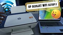 HP DeskJet Set Up / Connect To WIFI Via HP Smart App With Computer PC Laptop!!